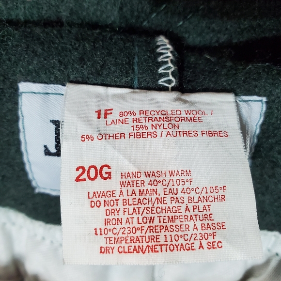 Vintage Codet Bib Overalls Mens XL Green Wool Canada Hunting Outdoors Pants - Picture 3 of 11